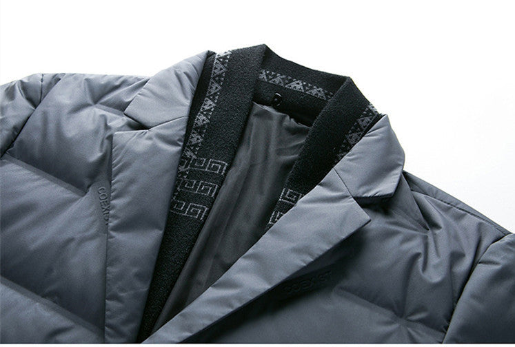 Geoffrey – Casual down jacket with detachable scarf collar