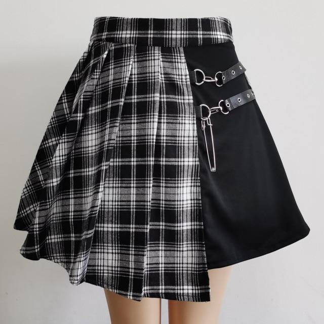 Sara – Faltenrock im Gothic-Stil für Damen