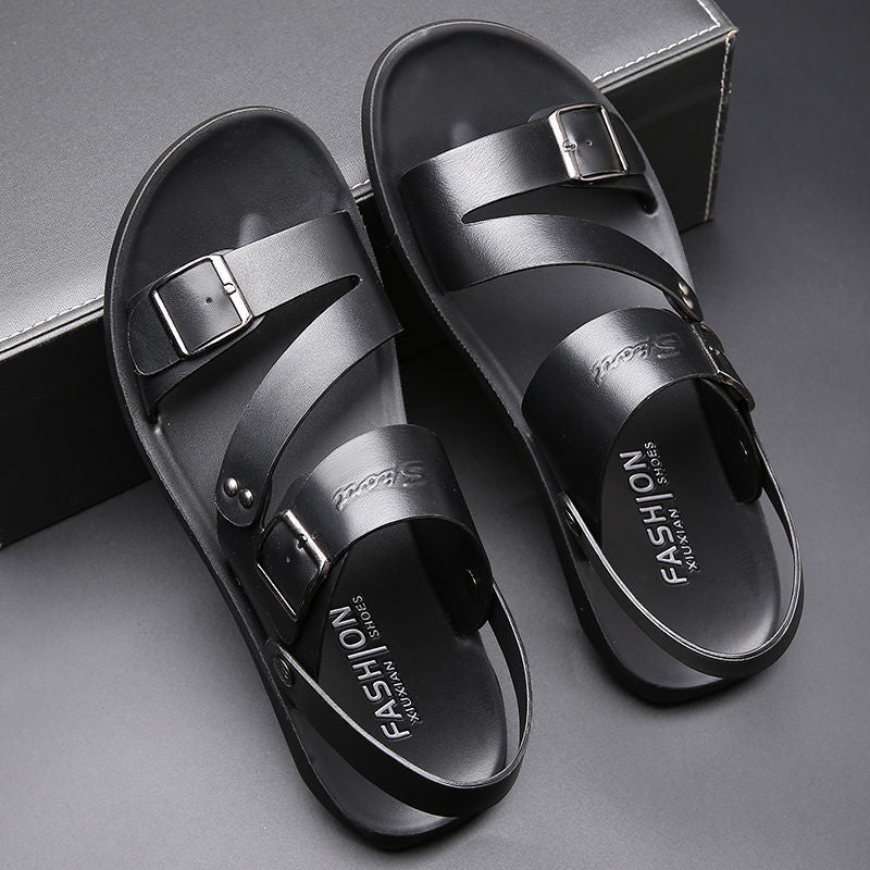 Tony – Sandalen aus Spaltleder mit Schnalle