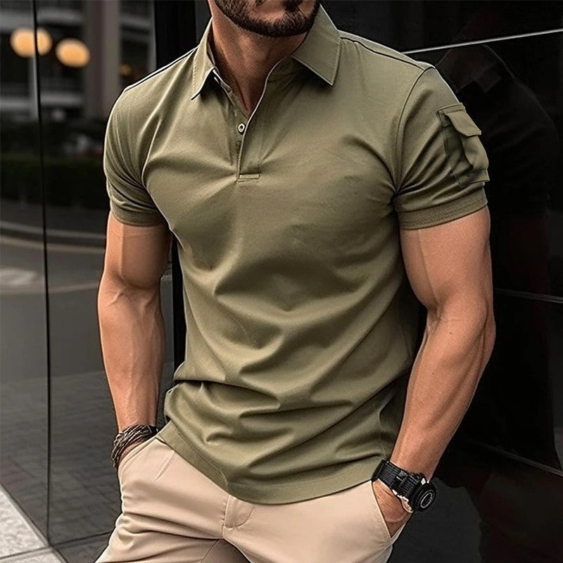 Tony – Short-sleeved men's sweatshirt with pockets
