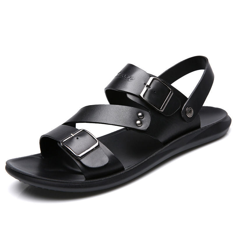 Tony – Sandalen aus Spaltleder mit Schnalle
