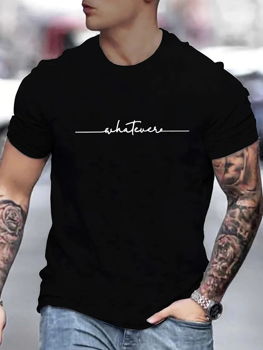 Roger – Lustiges bedrucktes Freizeit T-Shirt mit Rundhalsausschnitt in Übergröße