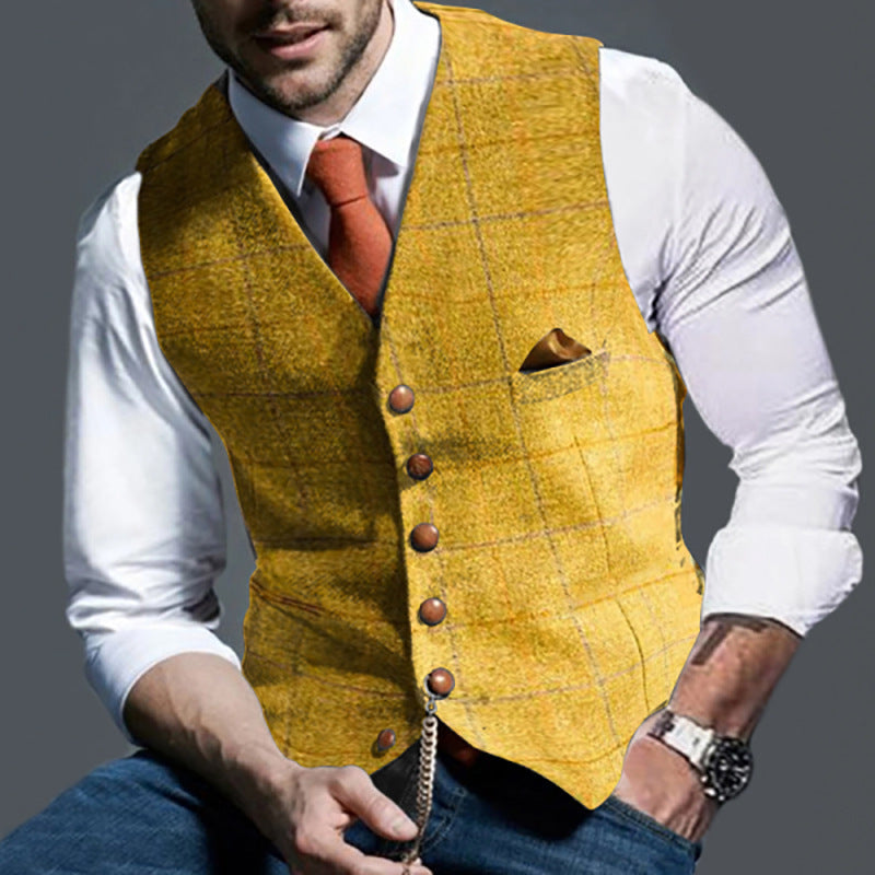 Conrad – Casual Check Slim Fit Men's Vest
