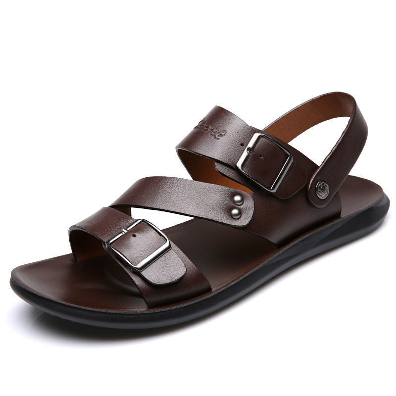 Tony – Sandalen aus Spaltleder mit Schnalle