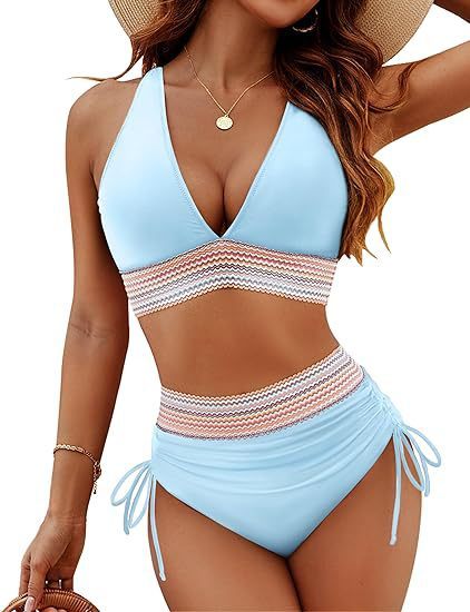 Adele – Hochtailliertes Damen-Bikini-Set mit Schlitz