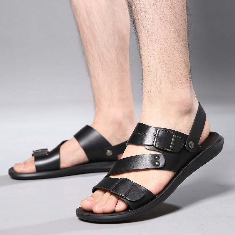 Tony – Sandalen aus Spaltleder mit Schnalle
