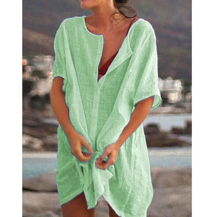 Larry – Loose collarless shirt