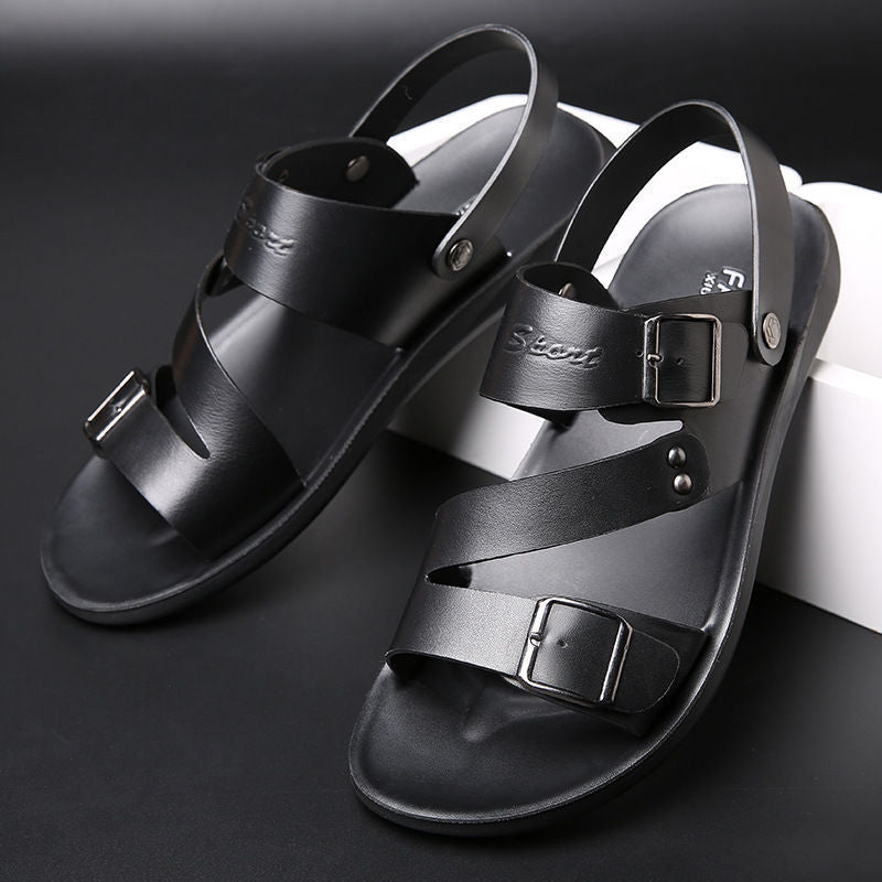 Tony – Sandalen aus Spaltleder mit Schnalle