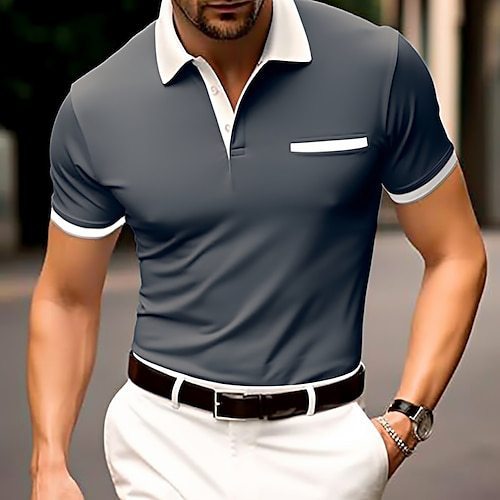 Garry – Short Sleeve Men's Polo Shirt in White