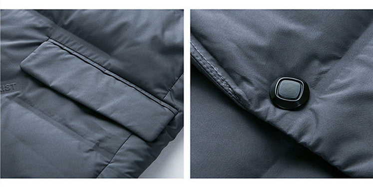 Geoffrey – Casual down jacket with detachable scarf collar