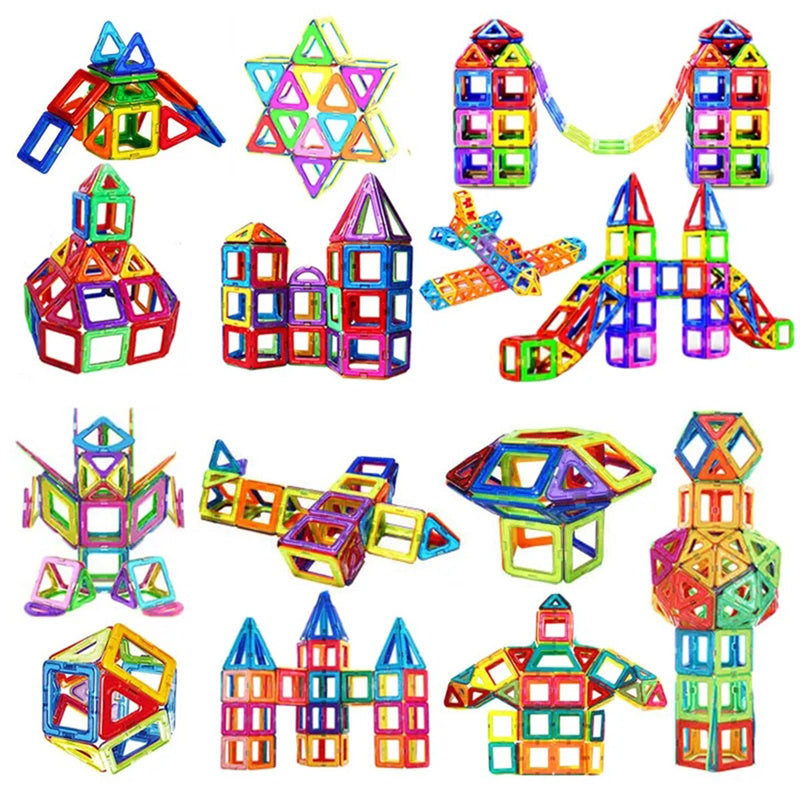 Magnetic construction toy building blocks for children – educational set, creative building, boys & girls
