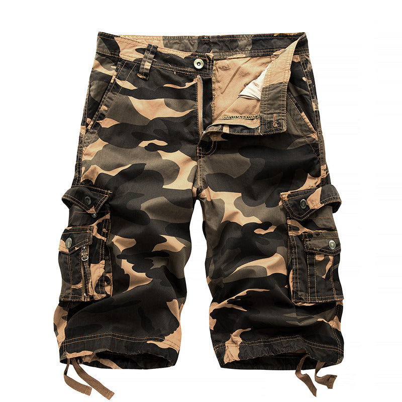 Tom – Camo Bedruckte Cargo Shorts in Kniehöhe