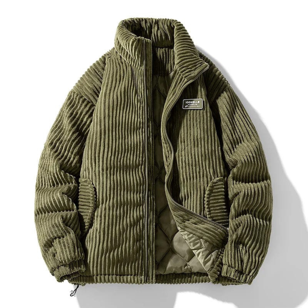 Men's Corduroy Jacket – Warm Stand Collar Casual Jacket for Autumn & Winter