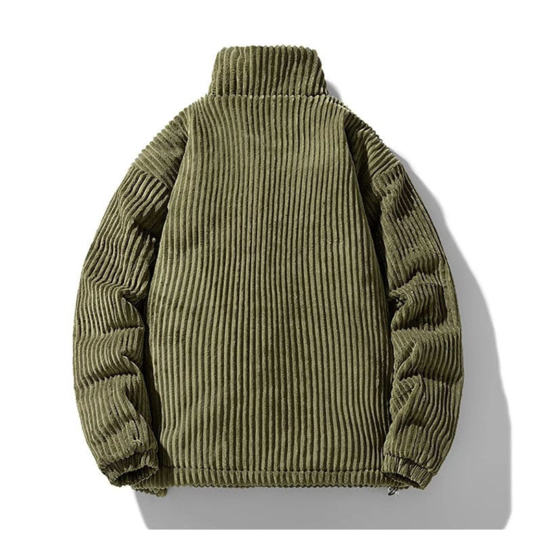 Men's Corduroy Jacket – Warm Stand Collar Casual Jacket for Autumn & Winter