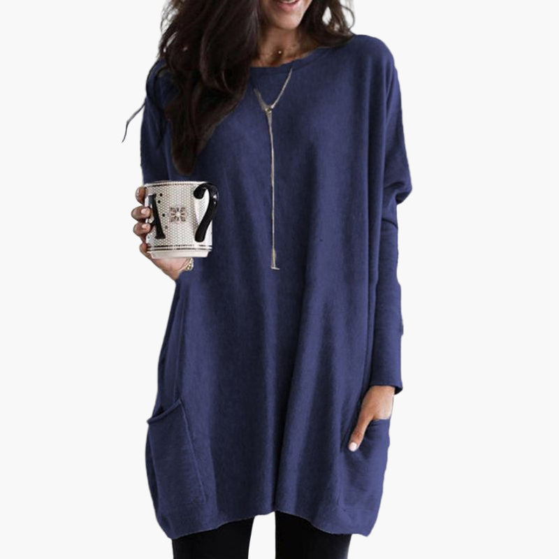 Damen Oversize Longpullover – Bequemer lässiger Style für Alltag & Freizeit