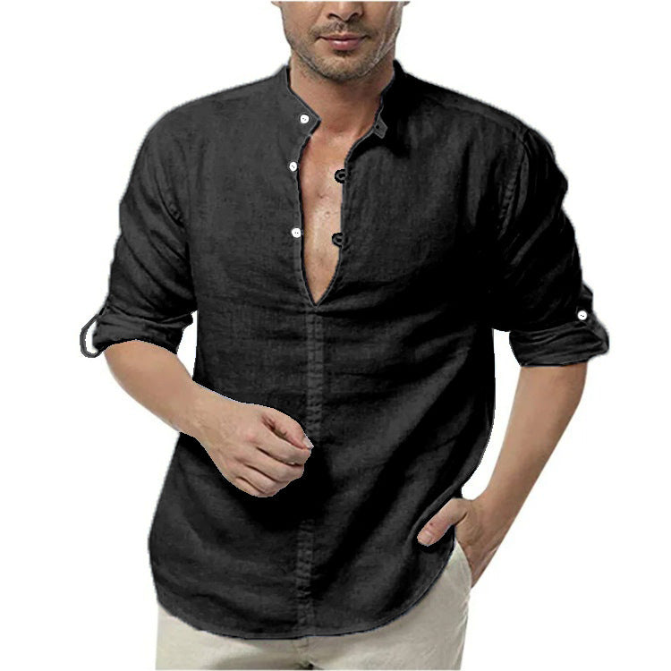 Wesley – Casual Long Sleeve V-Neck Shirt for Men