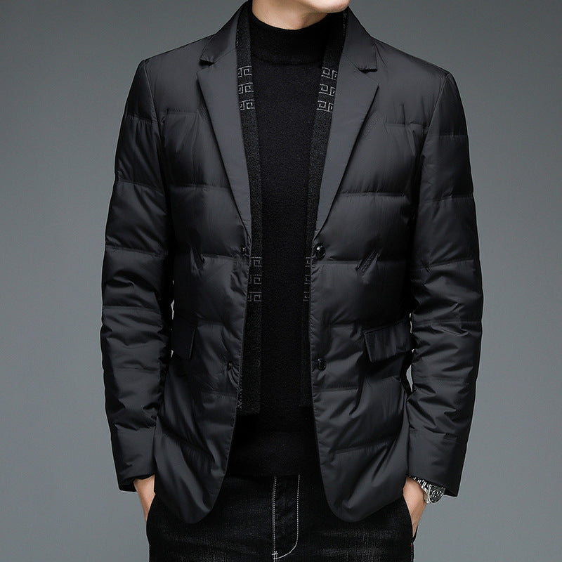 Geoffrey – Casual down jacket with detachable scarf collar