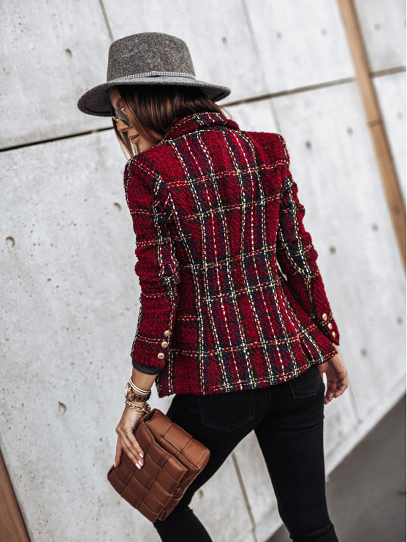 Geoffrey – Slim cut men's blazer with check pattern