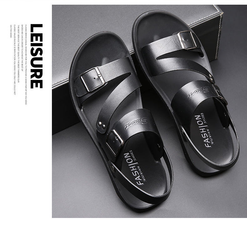 Tony – Sandalen aus Spaltleder mit Schnalle