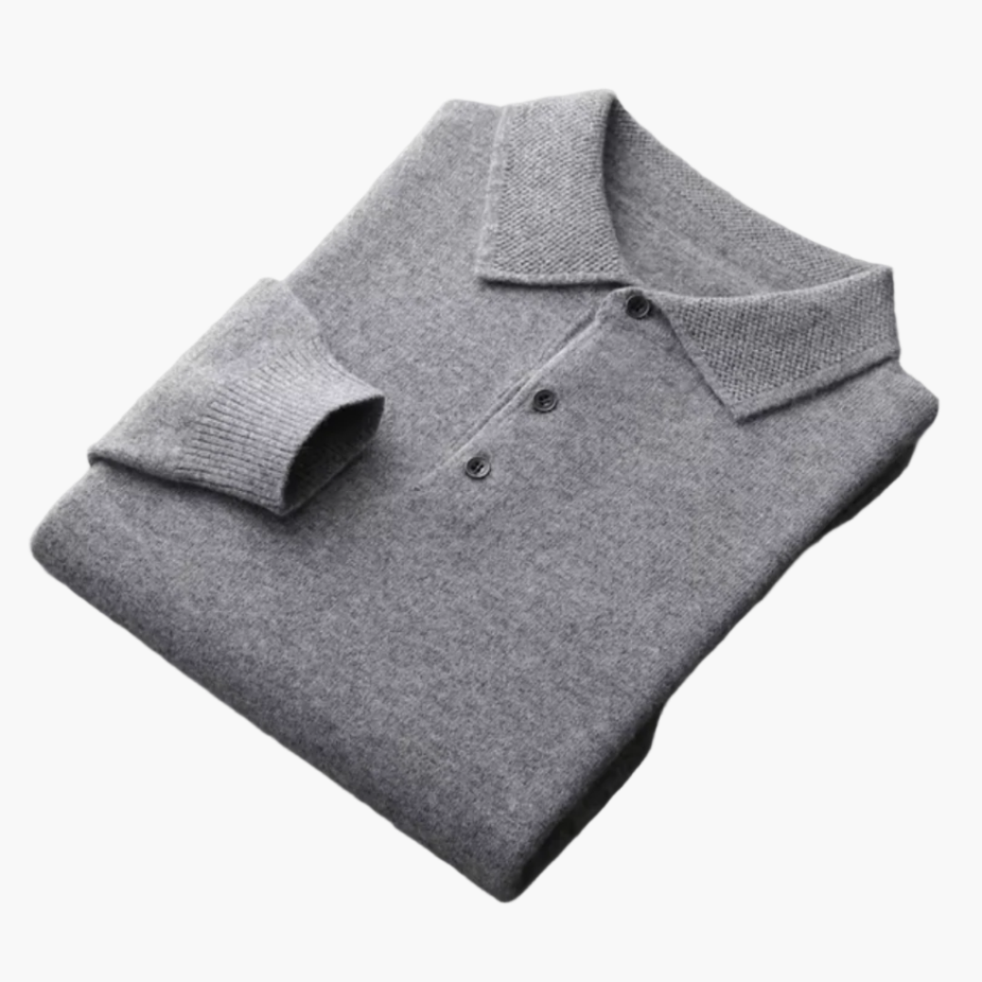 Herren Premium Wollpolo – Klassischer Strickpullover für Alltag & Business