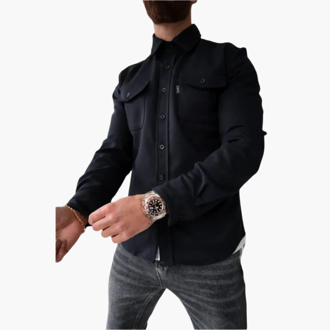 Herren Overshirt Jacke – Modernes Button-Through Design für Casual & Smart Looks