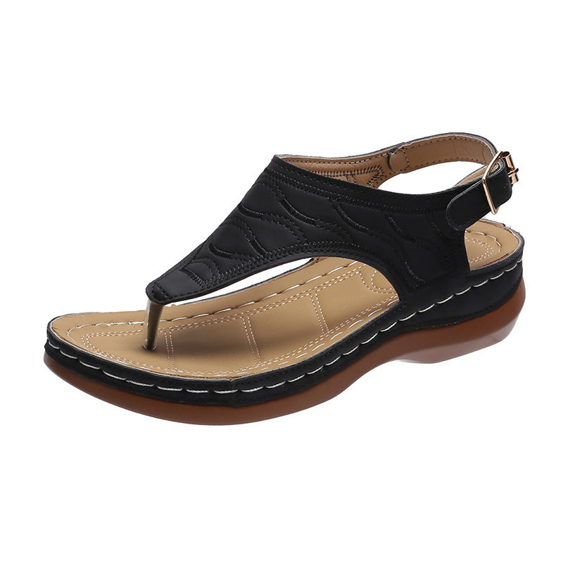 Julia – Keilabsatz Flip Flop Sandalen für Damen