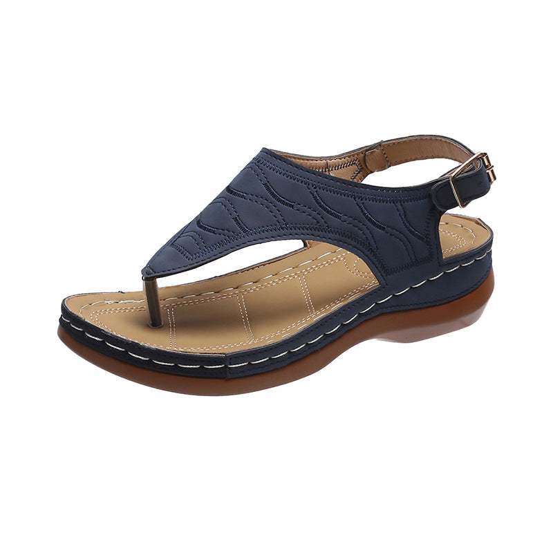 Julia – Keilabsatz Flip Flop Sandalen für Damen