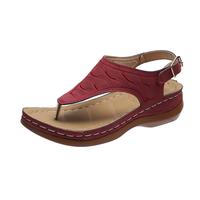 Julia – Keilabsatz Flip Flop Sandalen für Damen