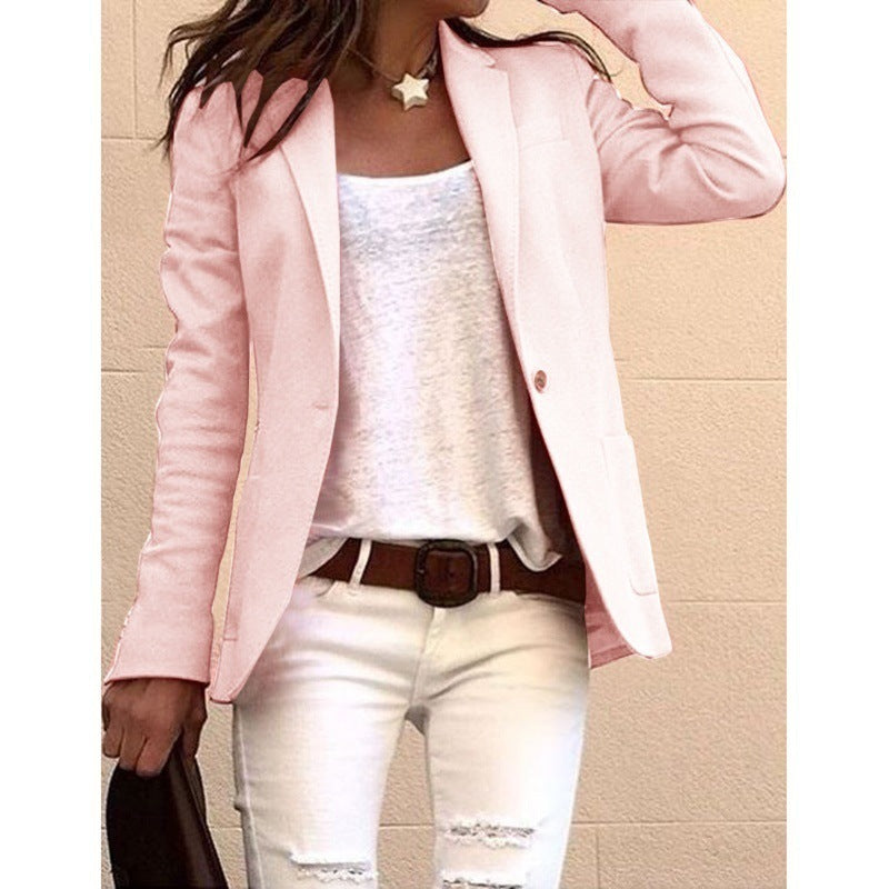 Damen Blazer Slim Fit Harajuku Stil – Eleganter Einreiher für Büro und Freizeit