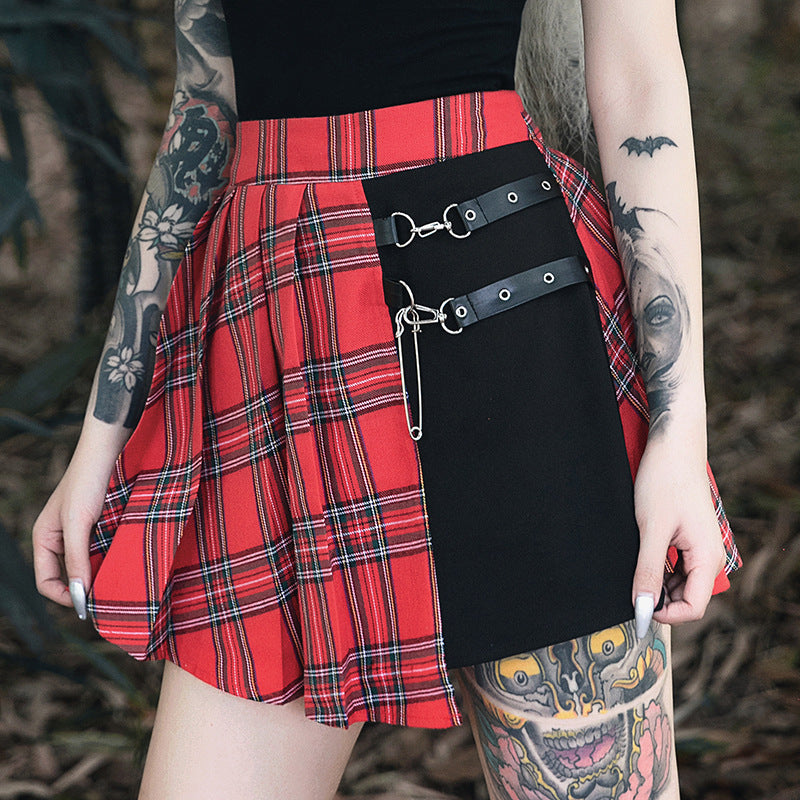 Sara – Faltenrock im Gothic-Stil für Damen