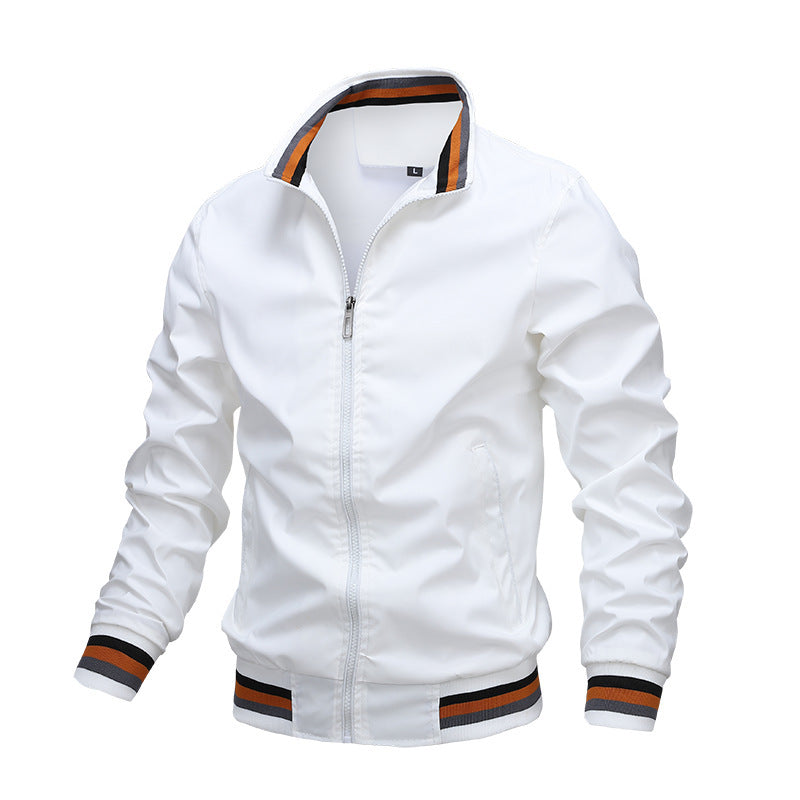Men's Casual Bomber Jacket with Stand-up Collar – Modern Street Style and Comfort for Everyday and Leisure