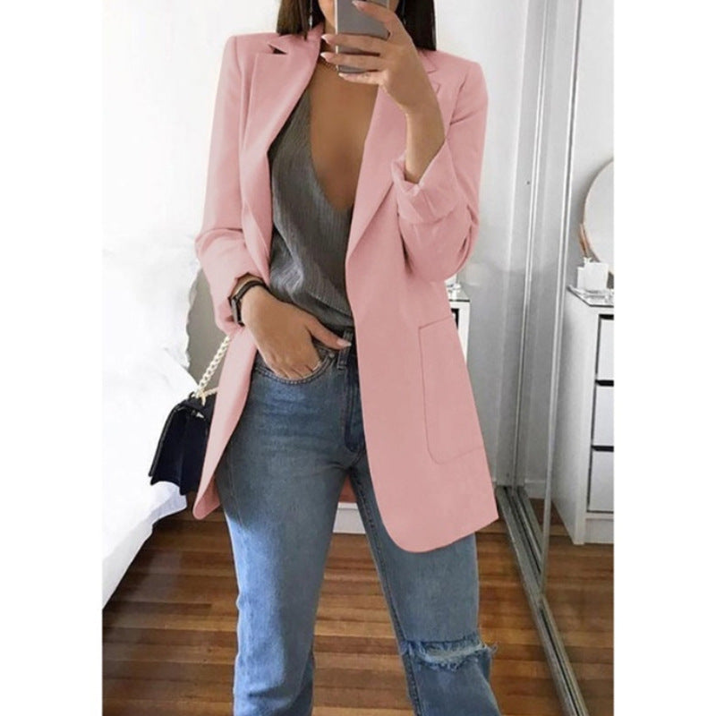 Georgina – Slim women's blazer with solid color design