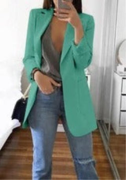 Georgina – Slim women's blazer with solid color design