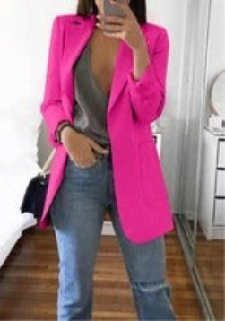 Georgina – Slim women's blazer with solid color design