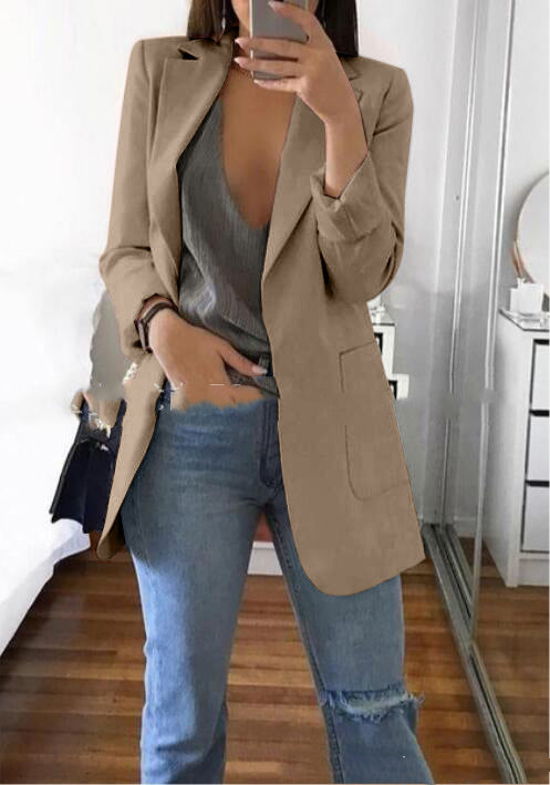 Georgina – Slim women's blazer with solid color design