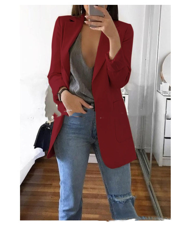 Georgina – Slim women's blazer with solid color design