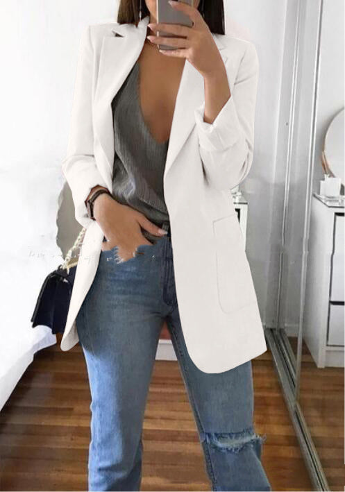 Georgina – Slim women's blazer with solid color design