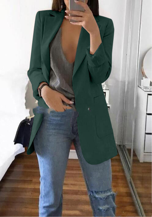 Georgina – Slim women's blazer with solid color design