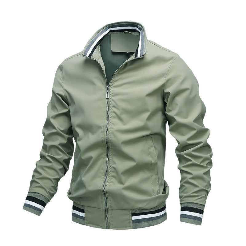 Men's Casual Bomber Jacket with Stand-up Collar – Modern Street Style and Comfort for Everyday and Leisure