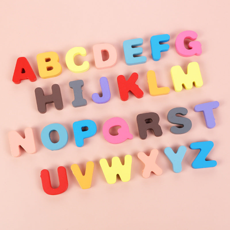 Kinder Lernspielzeug Holz Steckpuzzle Alphabet Zahlen Motorik Montessori