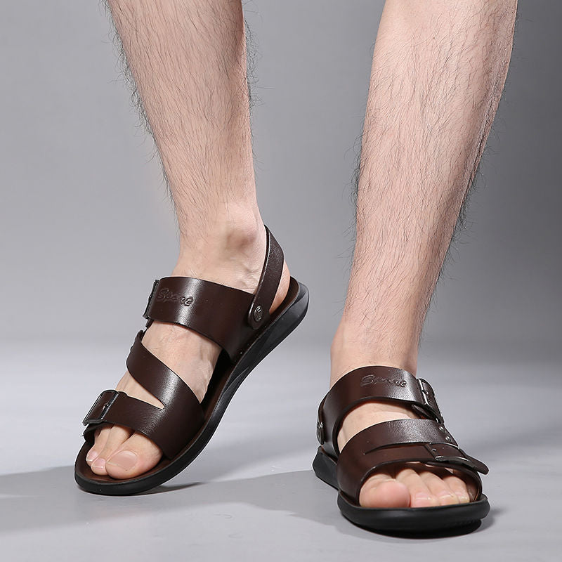 Tony – Sandalen aus Spaltleder mit Schnalle