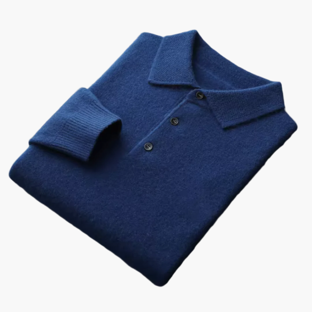 Herren Premium Wollpolo – Klassischer Strickpullover für Alltag & Business