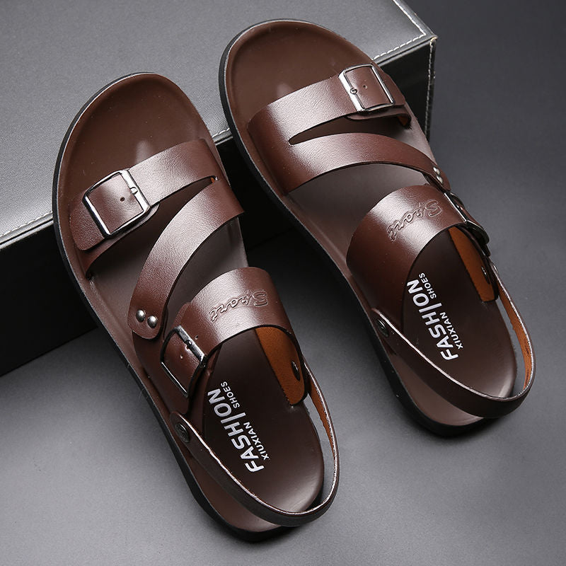 Tony – Sandalen aus Spaltleder mit Schnalle