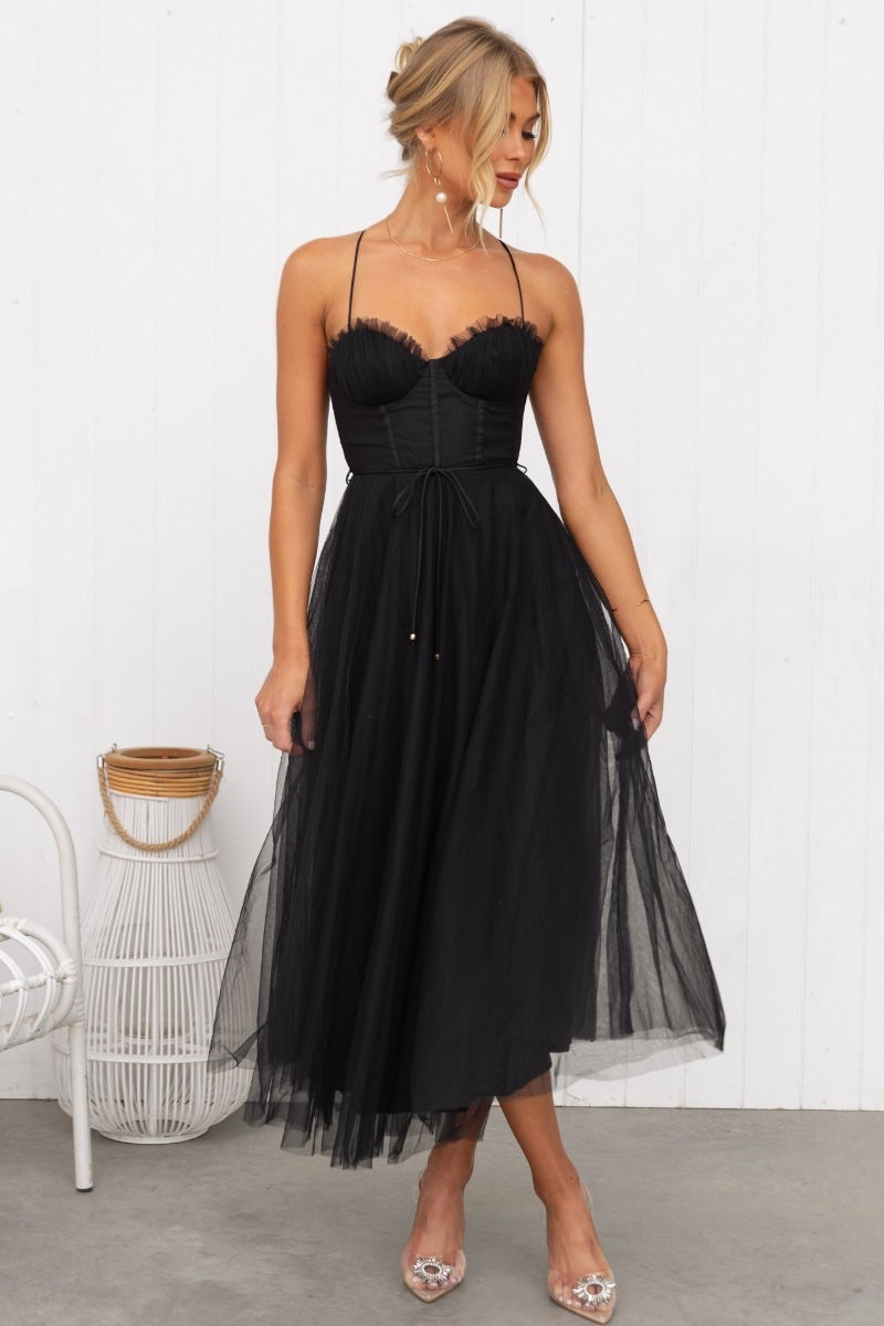 Joan – Temperamental Camisole Mesh Party Dress