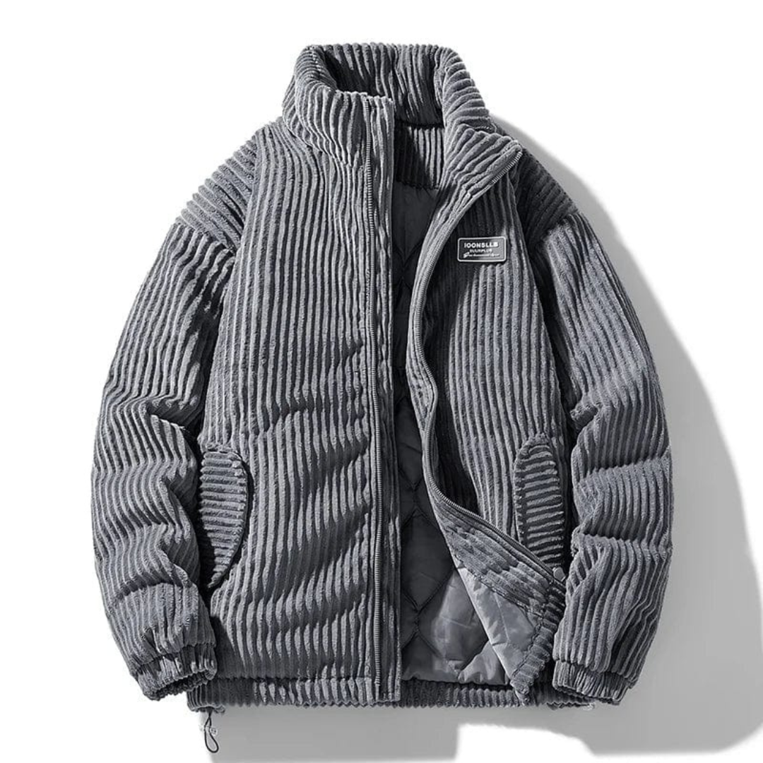 Men's Corduroy Jacket – Warm Stand Collar Casual Jacket for Autumn & Winter