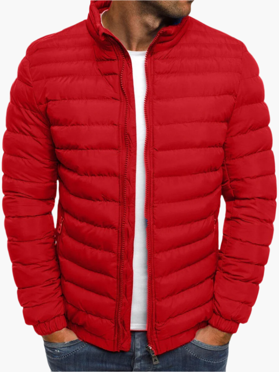 Men's Quilted Jacket Modern Casual Style Elegant Transitional Jacket