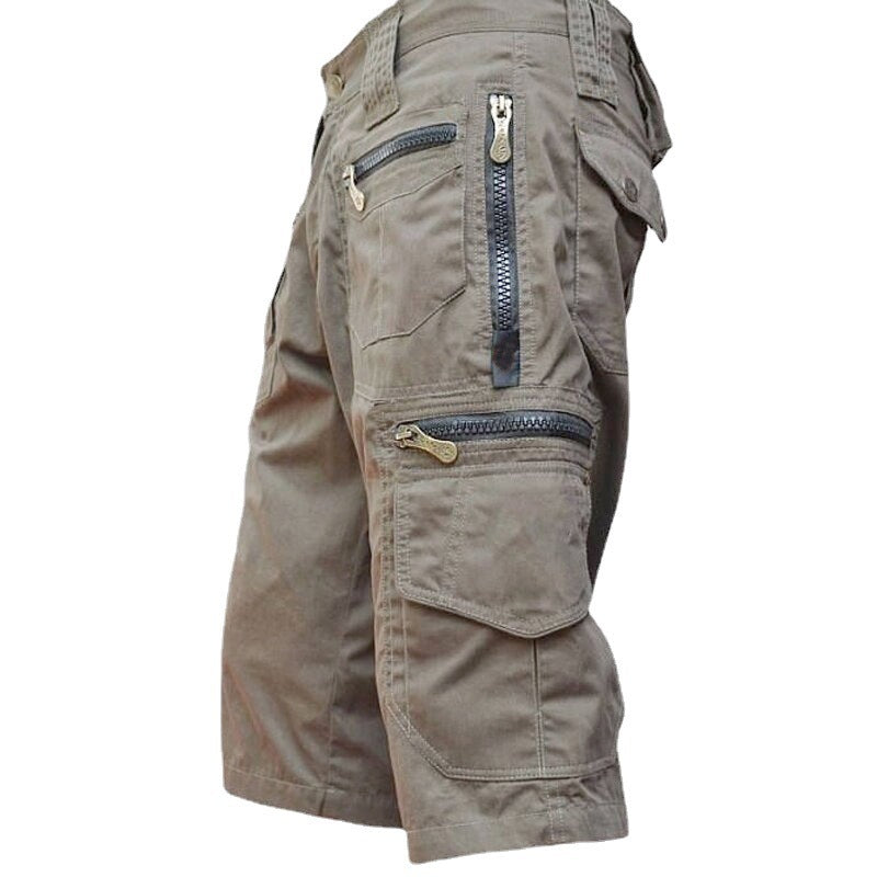 Herren Taktische Outdoor Cargo Shorts mit Reißverschlusstaschen – Wander- & Abenteuershorts