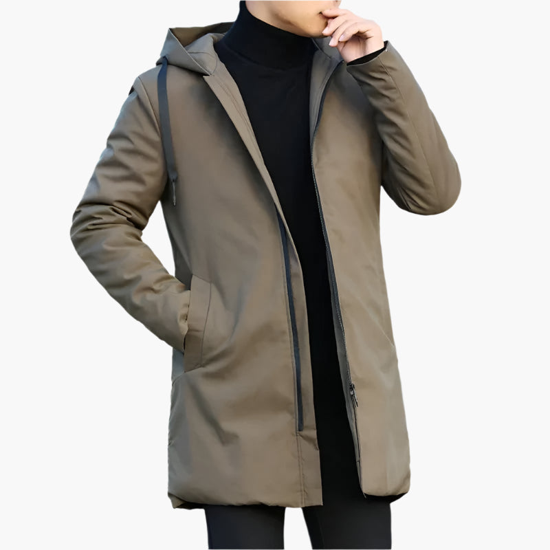 Men's Winter Jacket – Modern Outdoor Transitional Jacket with Hood, Windproof and Waterproof, Perfect for Autumn and Winter