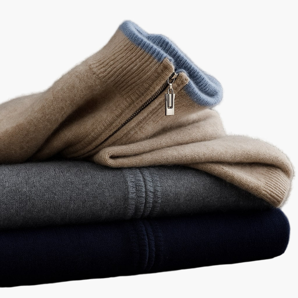 Herren Strickjacke mit Reißverschluss – Moderner Business- und Freizeitstil