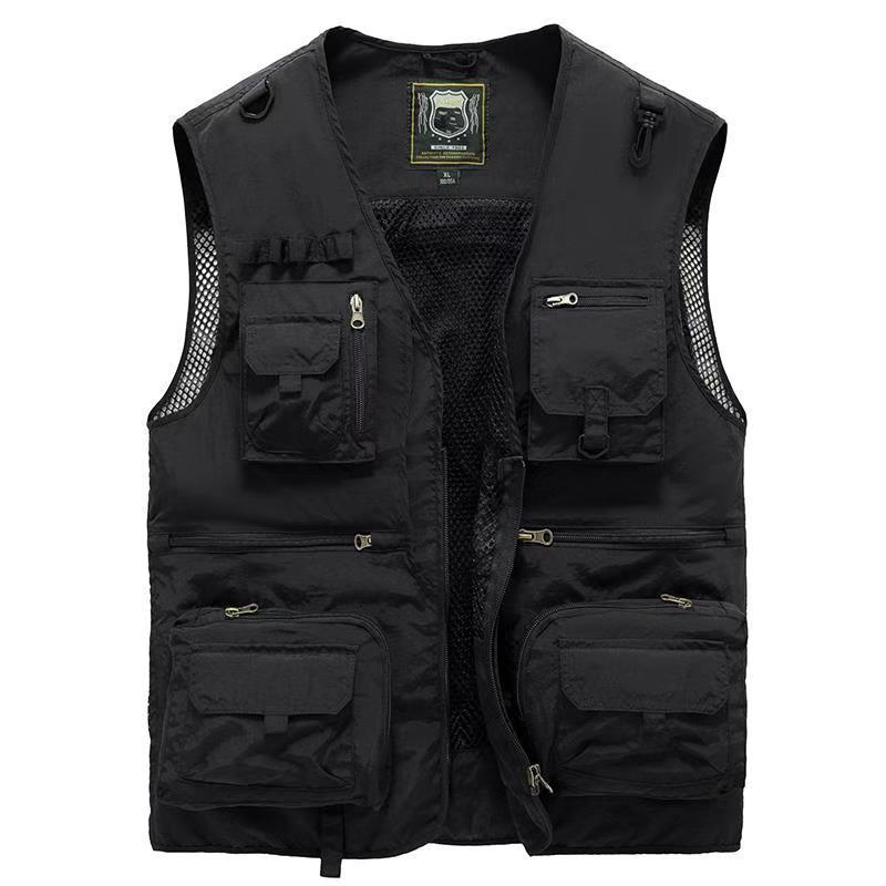 Men's Outdoor Vest with Many Pockets – Breathable Utility Vest for Camping, Fishing, Hiking & Adventure